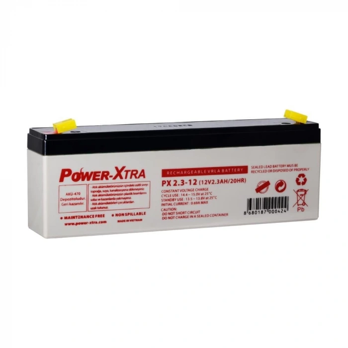 Power-Xtra 12V 2.3 Ah Bakımsız Kuru Akü