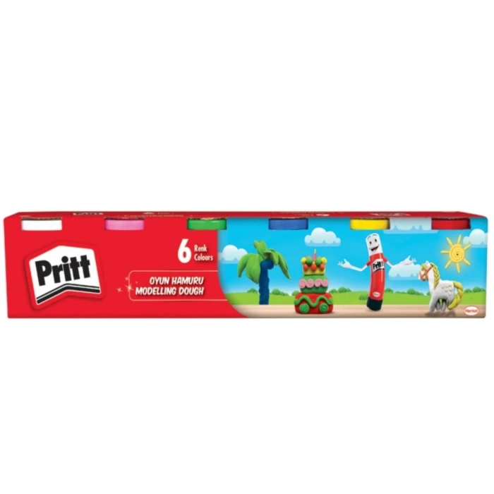 Pritt Oyun Hamuru 6 Renk x 100 gr.