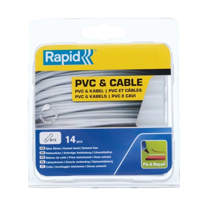 Rapid Silikon Çubuk 12x94 mm 125 Gr Şeffaf PVC/Kablo - 40107358
