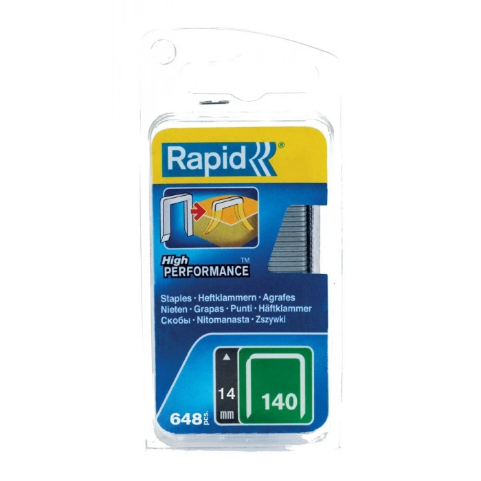 Rapid Zımba Teli 140 Serisi 14 mm Galvaniz Kaplı Farklı Nokta (1 Pkt/648 Adet) - 40109576