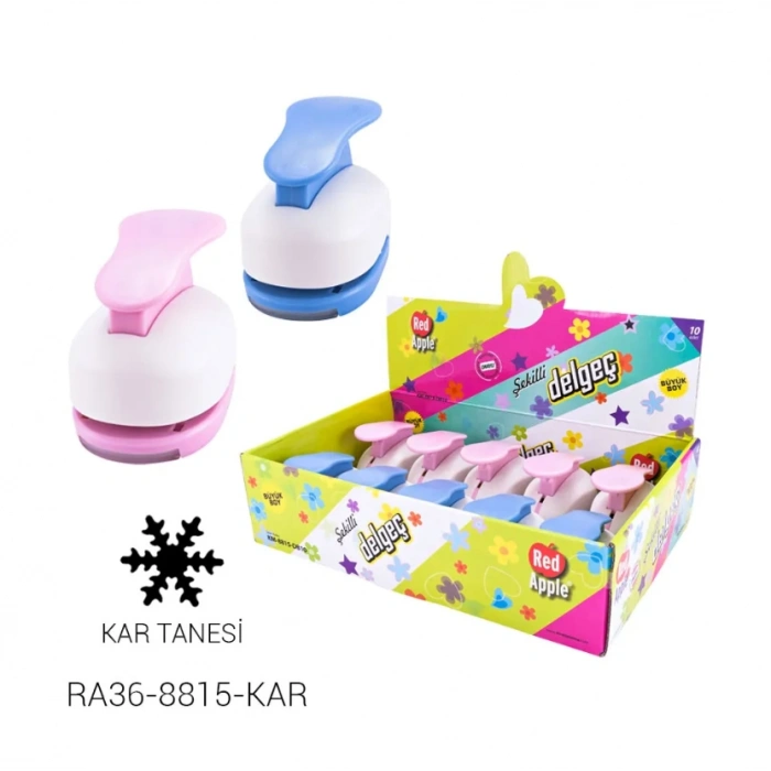 Red Apple Büyük Boy Şekilli Delgeç Şekilgeç 1.5 (3.8 cm.) KAR TANESİ