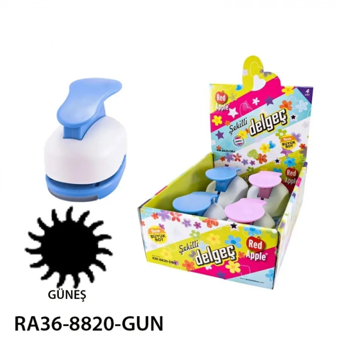 Red Apple Mega Boy Şekilli Delgeç Şekilgeç 2 (5 cm.) GÜNEŞ