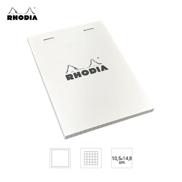 Rhodia Bloknot A6 Beyaz 80gr Kareli 80yp