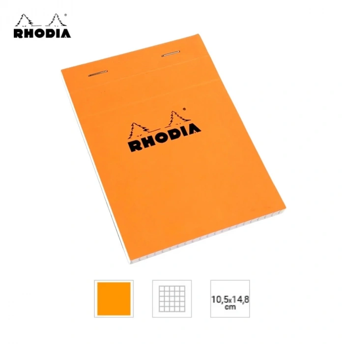 Rhodia Bloknot A6 Turuncu 80gr Kareli 80yp