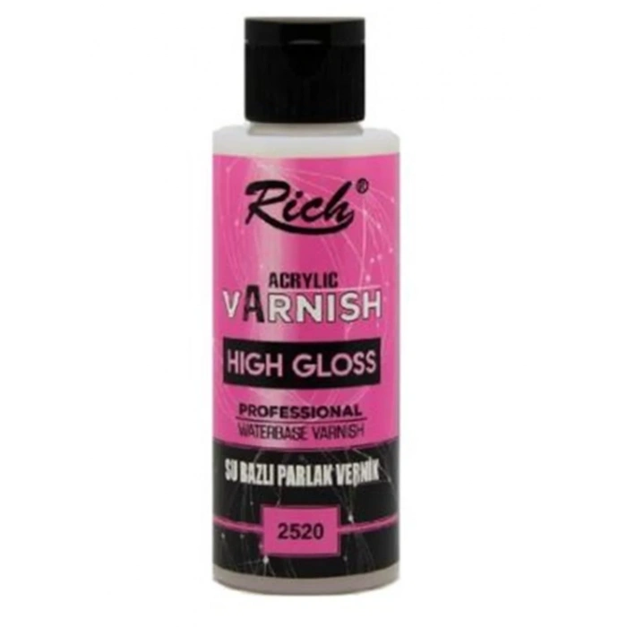 Rich Acrylic Varnish High Gloss Su Bazlı Parlak Vernik 120ml 2520