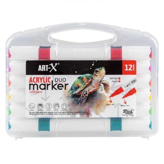 Rich Art-X Akrilik Marker DUO 12 Renk (18057)