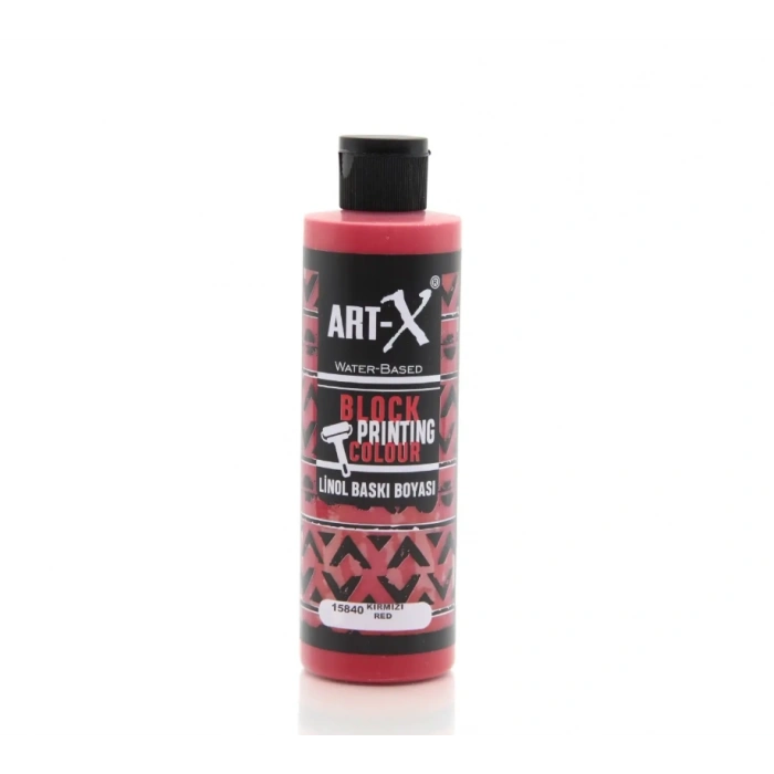Rich Art-X Su Bazlı Linol Baskı Boyası 240 cc. KIRMIZI