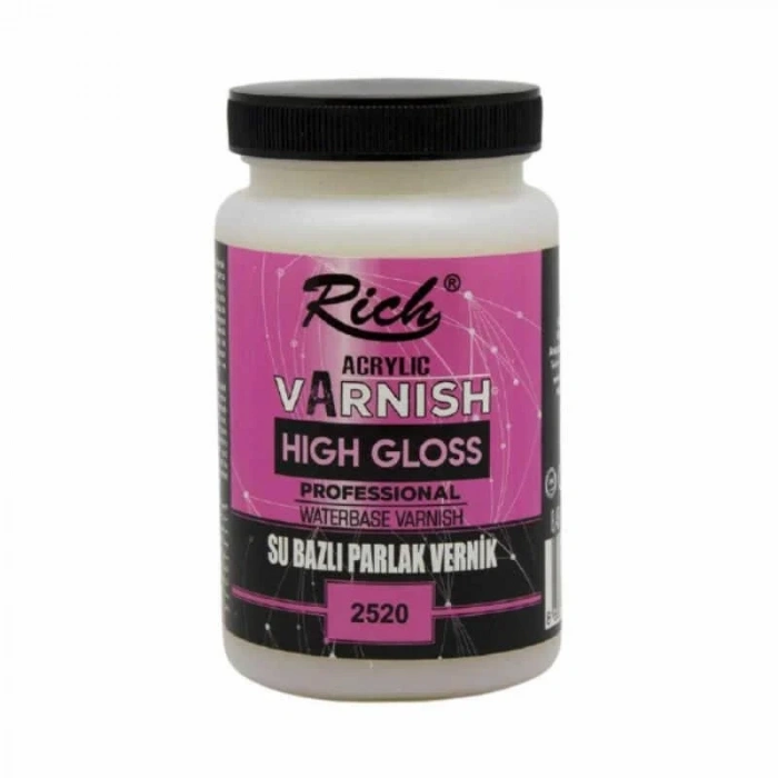 Rich High Gloss Su Bazlı Vernik Parlak 250 cc Kavanoz