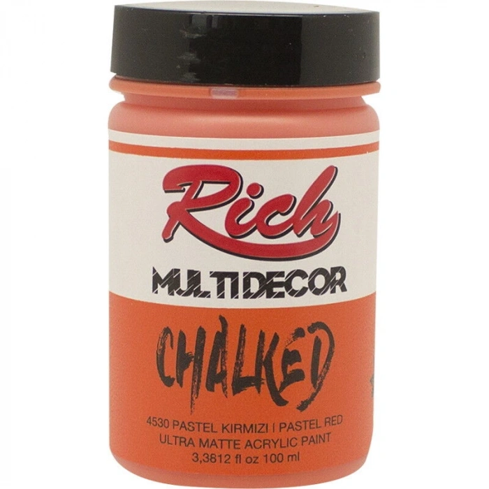 Rich Multi Decor Chalked Akrilik Boya 100 cc. 4530 PASTEL KIRMIZI