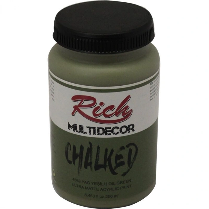 Rich Multi Decor Chalked Akrilik Boya 250 cc. 4568 YAĞ YEŞİLİ