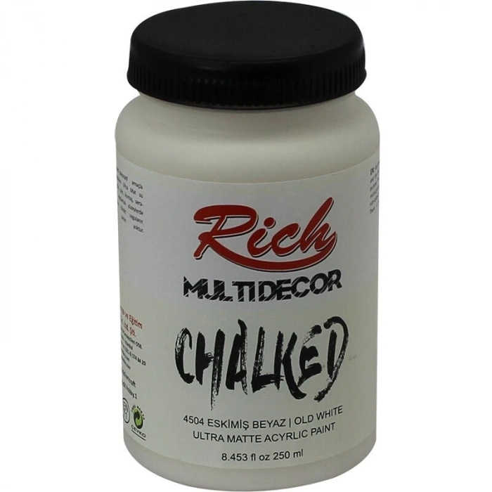 Rich Multi Decor Chalked Akrilik Boya 250 cc. 4504 ESKİMİŞ BEYAZ