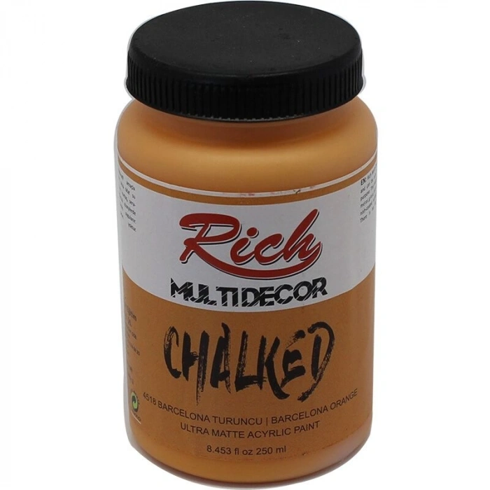 Rich Multi Decor Chalked Akrilik Boya 250 cc. 4518 BARCELONA TURUNCU
