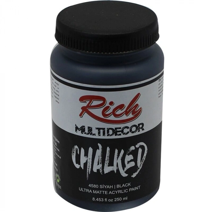 Rich Multi Decor Chalked Akrilik Boya 250 cc. 4580 SİYAH