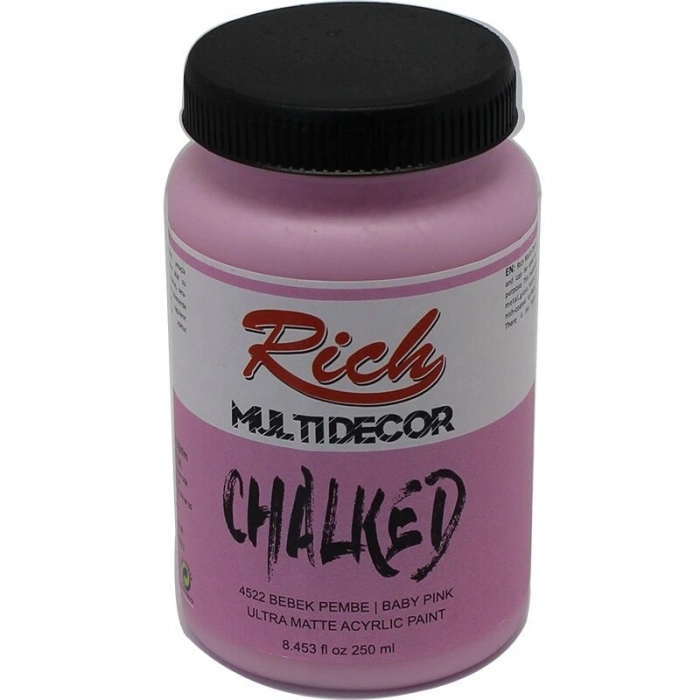 Rich Multi Decor Chalked Akrilik Boya 250 cc. 4522 BEBEK PEMBE