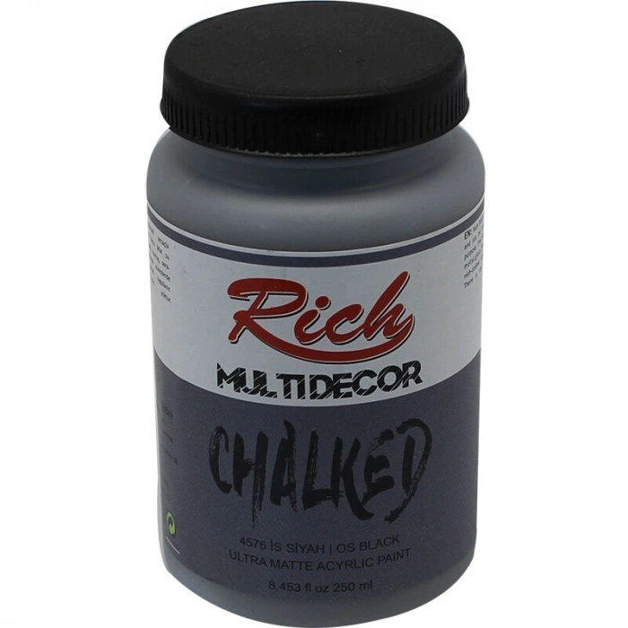 Rich Multi Decor Chalked Akrilik Boya 250 cc. 4576 İS SİYAHI