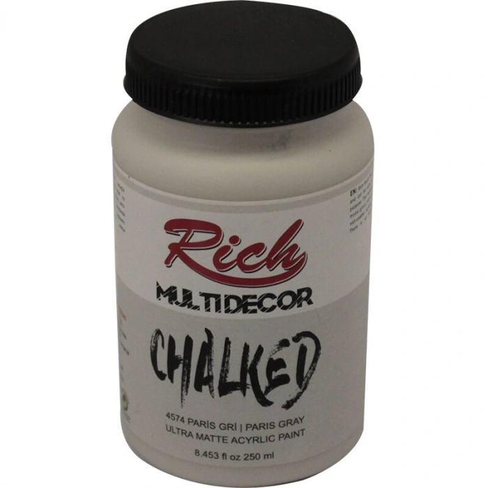 Rich Multi Decor Chalked Akrilik Boya 250 cc. 4574 PARİS GRİ