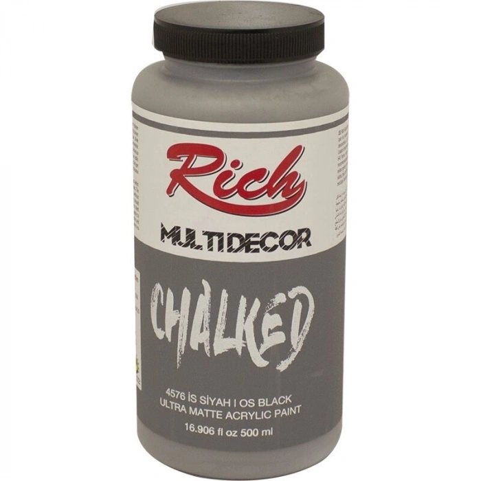 Rich Multi Decor Chalked Akrilik Boya 500 cc. 4576 İS SİYAHI