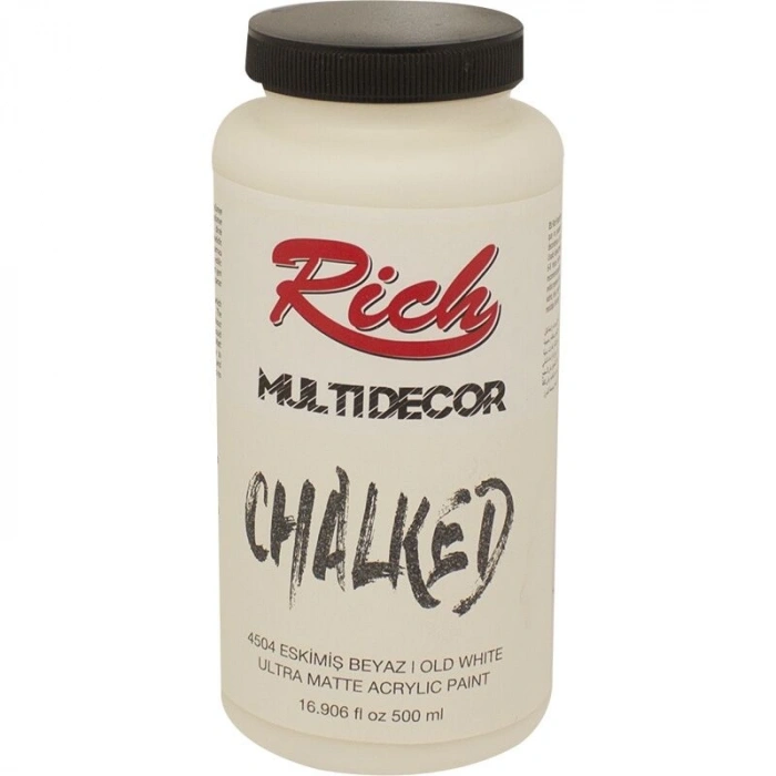 Rich Multi Decor Chalked Akrilik Boya 500 cc. 4504 ESKİMİŞ BEYAZ