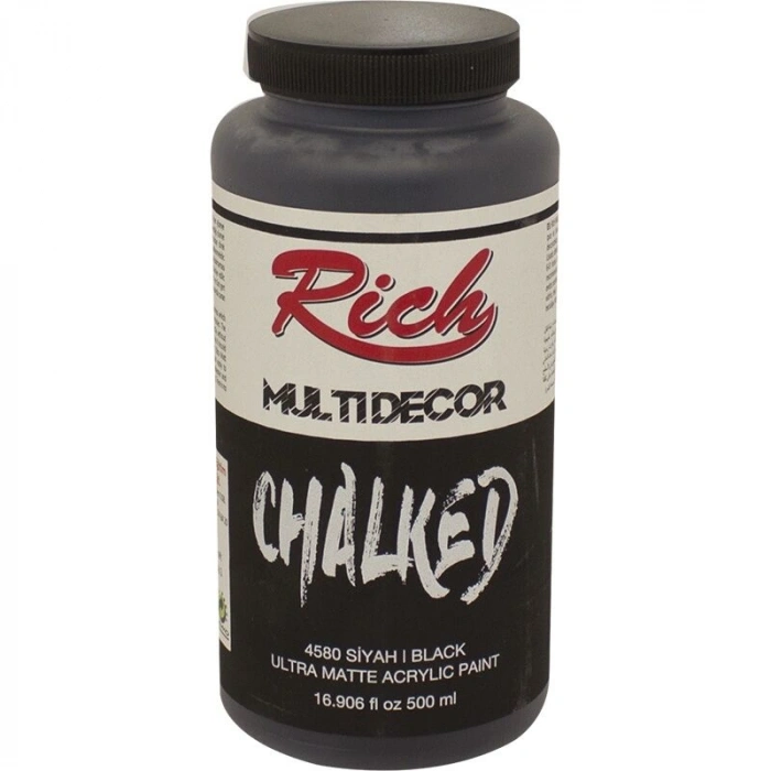 Rich Multi Decor Chalked Akrilik Boya 500 cc. 4580 SİYAH
