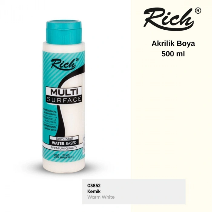 Rich Multi Surface Akrilik Boya 500ml 2105 Kemik