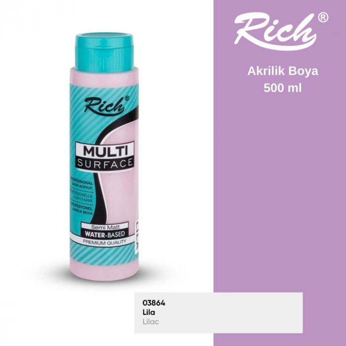 Rich Multi Surface Akrilik Boya 500ml 2168 Lila