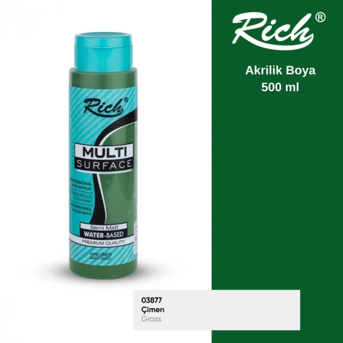 Rich Multi Surface Akrilik Boya 500ml 2220 Çimen
