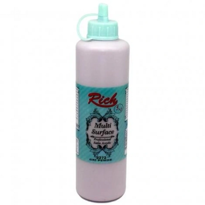 Rich Multi Surface Akrilik Boya 500ml 2272 Gri Pembe