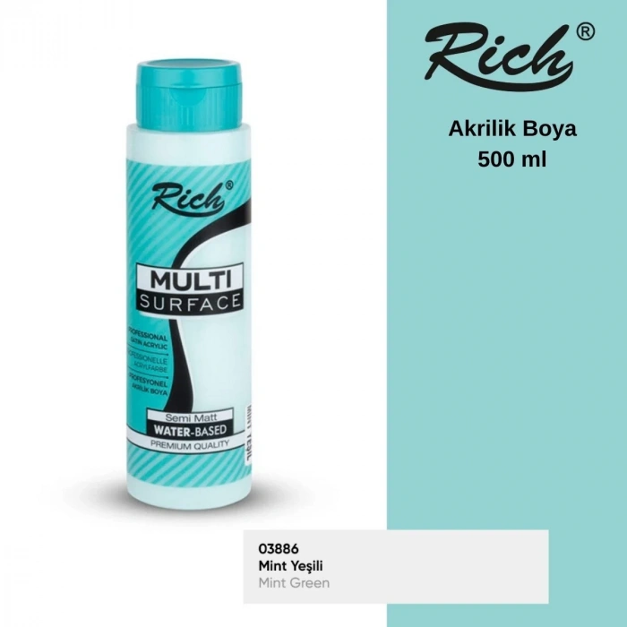 Rich Multi Surface Akrilik Boya 500ml 2278 Mint Yeşili