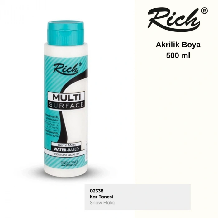 Rich Multi Surface Akrilik Boya 500ml 2298 Kar Tanesi