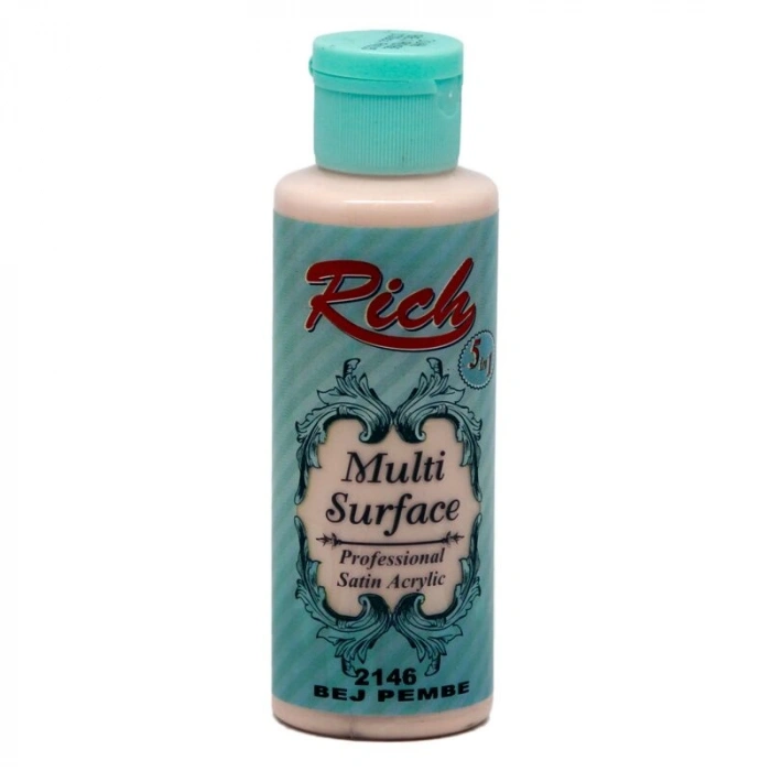 Rich Multi Surface Her Yüzey İçin Akrilik Boya 120 cc. 2146 BEJ PEMBE