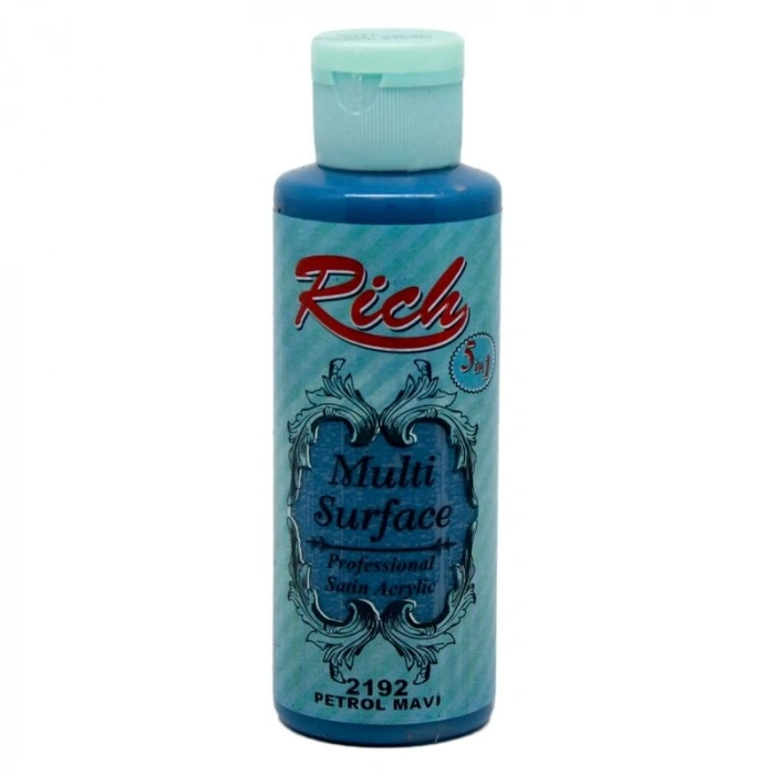Rich Multi Surface Her Yüzey İçin Akrilik Boya 120 cc. 2192 PETROL MAVİ