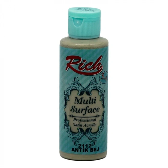 Rich Multi Surface Her Yüzey İçin Akrilik Boya 120 cc. 2112 ANTİK BEJ