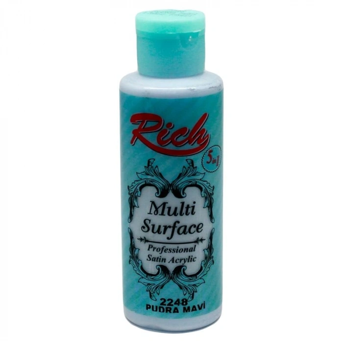 Rich Multi Surface Her Yüzey İçin Akrilik Boya 120 cc. 2248 PUDRA MAVİ