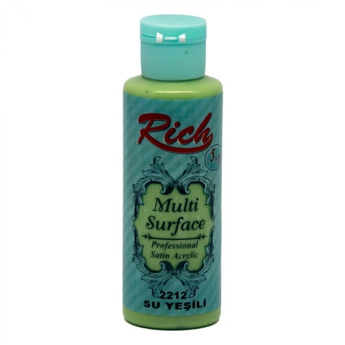 Rich Multi Surface Her Yüzey İçin Akrilik Boya 120 cc. 2212 SU YEŞİLİ