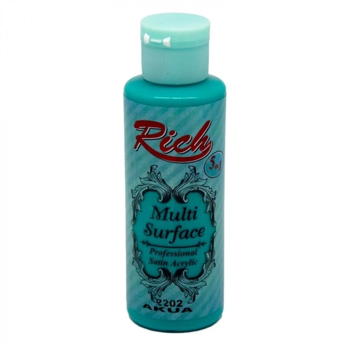 Rich Multi Surface Her Yüzey İçin Akrilik Boya 120 cc. 2202 AQUA