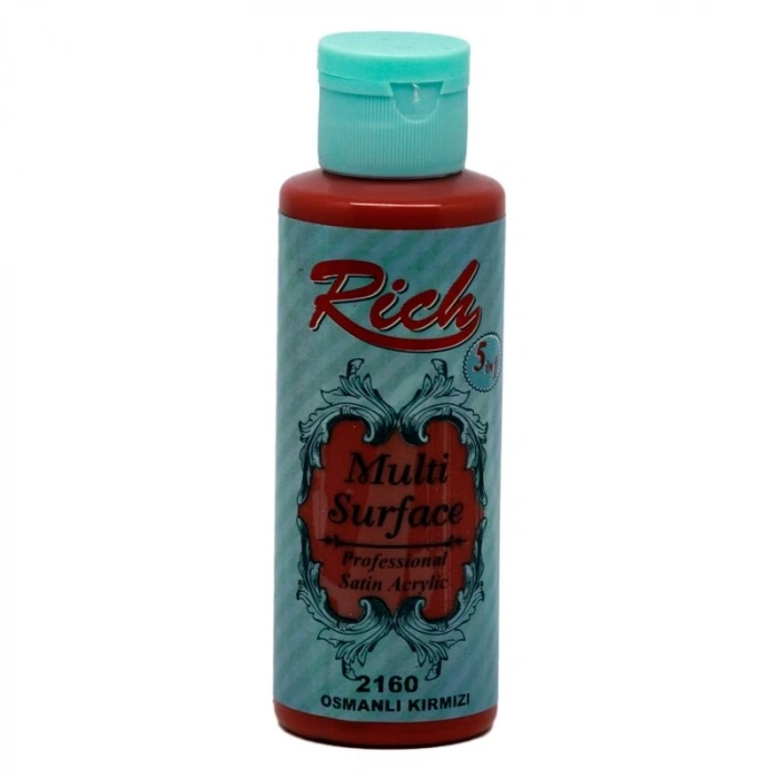 Rich Multi Surface Her Yüzey İçin Akrilik Boya 120 cc. 2160 OSMANLI KIRMIZI