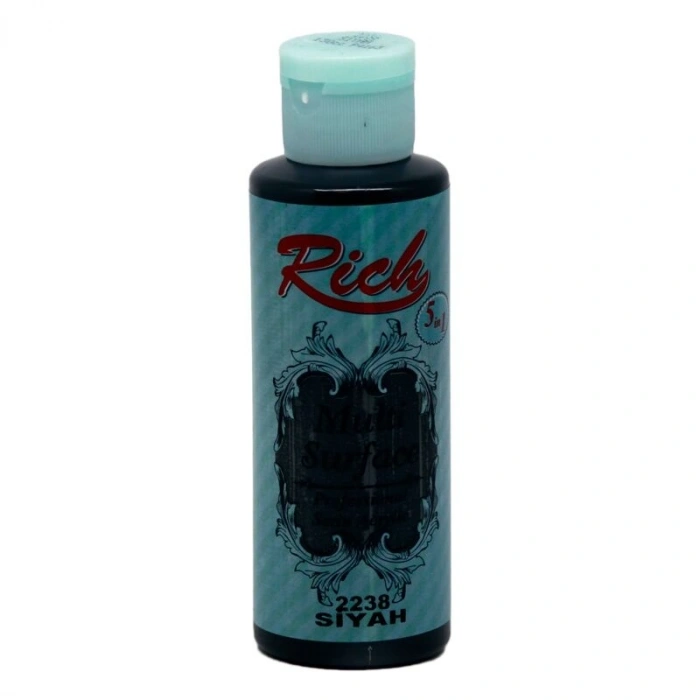 Rich Multi Surface Her Yüzey İçin Akrilik Boya 120 cc. 2238 SİYAH