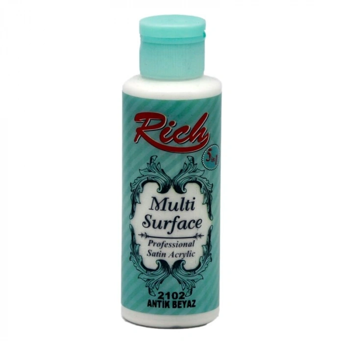 Rich Multi Surface Her Yüzey İçin Akrilik Boya 120 cc. 2102 ANTİK BEYAZ