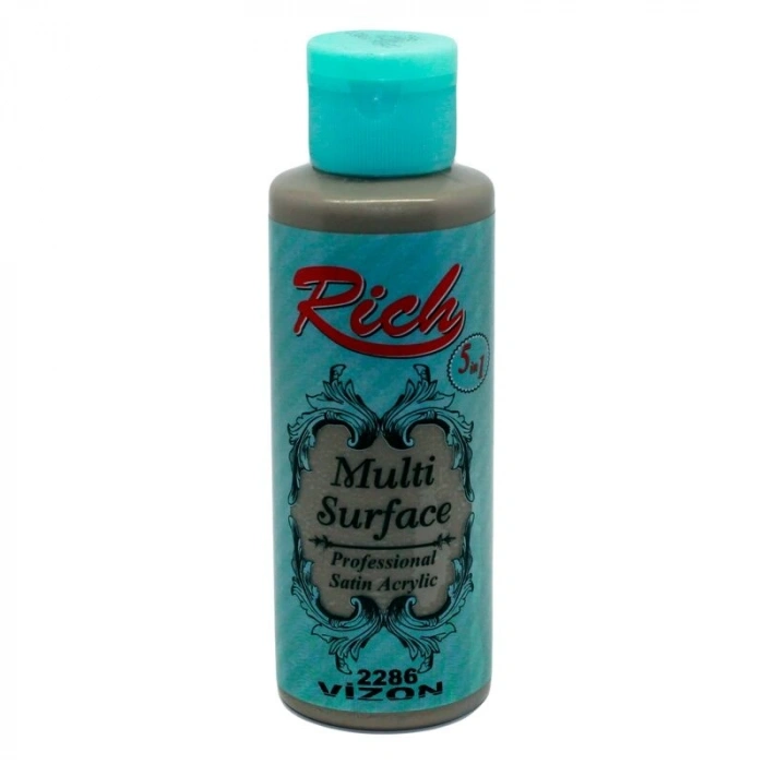 Rich Multi Surface Her Yüzey İçin Akrilik Boya 120 cc. 2286 VİZON