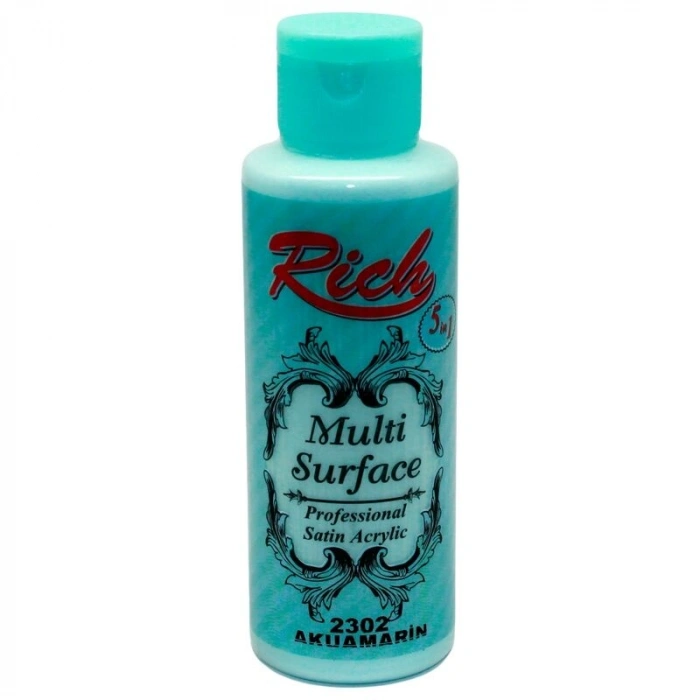 Rich Multi Surface Her Yüzey İçin Akrilik Boya 120 cc. 2302 AKUAMARİN