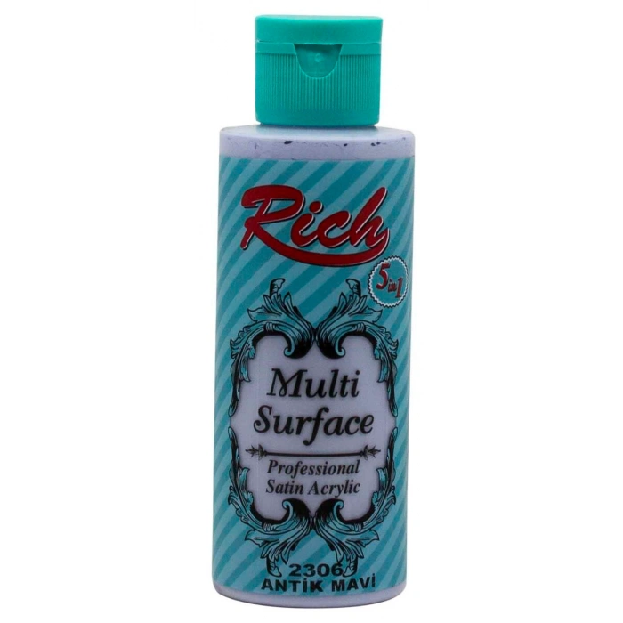 Rich Multi Surface Her Yüzey İçin Akrilik Boya 120 cc. 2306 ANTİK MAVİ