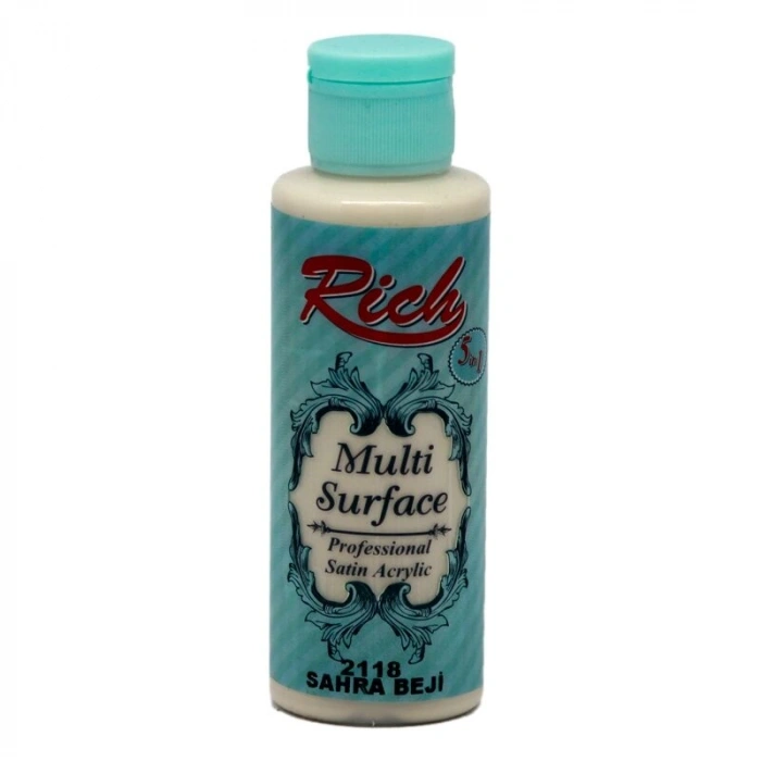 Rich Multi Surface Her Yüzey İçin Akrilik Boya 120 cc. 2118 SAHRA BEJİ
