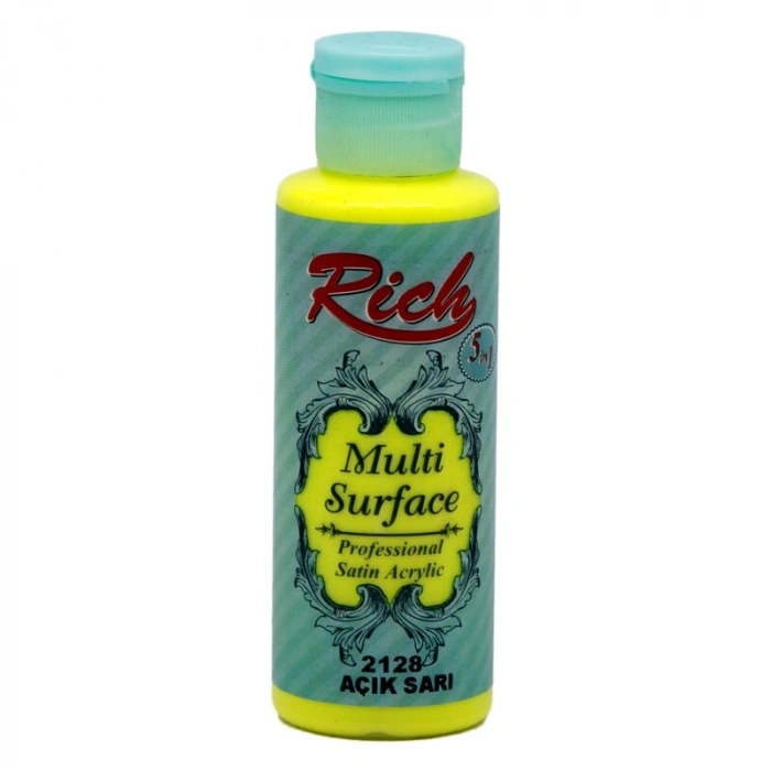 Rich Multi Surface Her Yüzey İçin Akrilik Boya 120 cc. 2128 AÇIK SARI