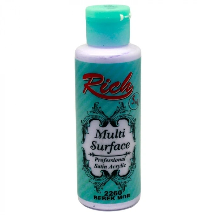 Rich Multi Surface Her Yüzey İçin Akrilik Boya 120 cc. 2260 BEBEK MOR
