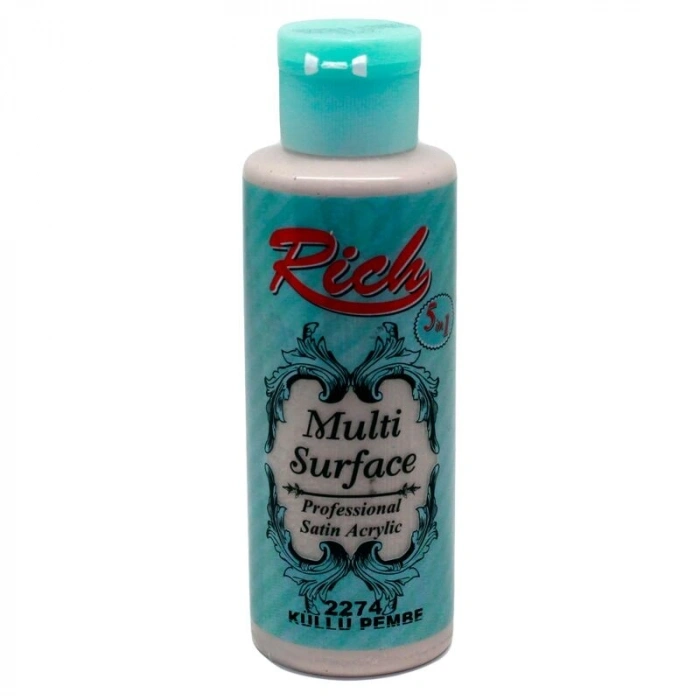 Rich Multi Surface Her Yüzey İçin Akrilik Boya 120 cc. 2274 KÜLLÜ PEMBE