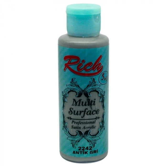 Rich Multi Surface Her Yüzey İçin Akrilik Boya 120 cc. 2242 ANTİK GRİ