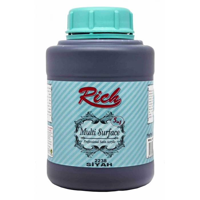 Rich Multi Surface Her Yüzey İçin Akrilik Boya 1750 gr. 2238 SİYAH
