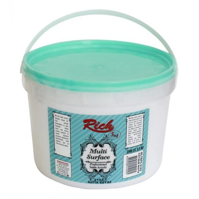 Rich Multi Surface Her Yüzey İçin Akrilik Boya 2500 ml. 2102 ANTİK BEYAZ