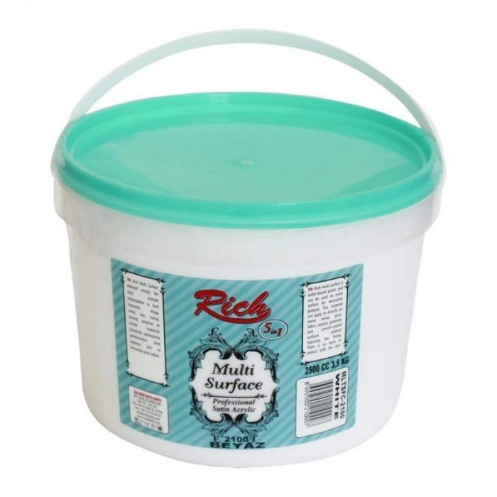 Rich Multi Surface Her Yüzey İçin Akrilik Boya 2500 ml. 2100 BEYAZ