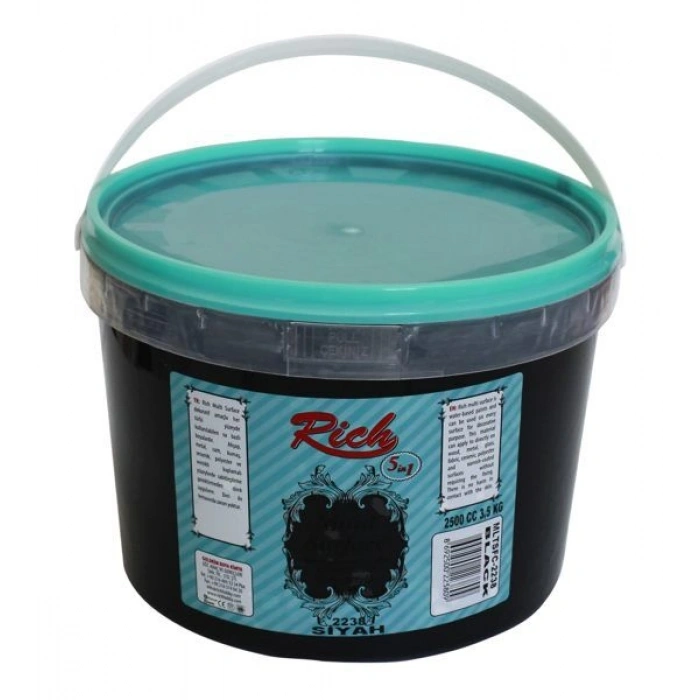 Rich Multi Surface Her Yüzey İçin Akrilik Boya 2500 ml. 2238 SİYAH